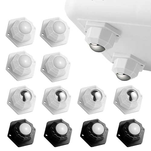 SVOCK 12 Piezas Ruedas Deslizantes para Muebles Pesados, Ruedas para Muebles Pequeñas Carga 200kg,...