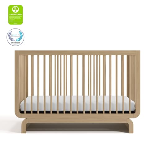 Storkcraft Santorini Deluxe 5-in-1 Convertible Crib with Bonus Toddler Guardrail (Driftwood) – GREENGUARD Gold Certified, Toddler Guardrail Included in Box, Fits Standard Crib Mattress - Image 7