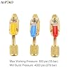 Aupoko Air Conditioning Refrigerant Angled Compact Ball Valve 1/4’’ SAE, R410A R134A R12 R22 AC HVAC and R12 R22 to R134A Shut Valve, Fits for HVAC R12 R22 R502 Charging Hoses AC Refrigerant Tools - 3 #4