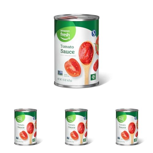 Amazon Fresh, Tomato Sauce, 15 Oz (Previously Happy Belly, Packaging May Vary) (Pack of 4)