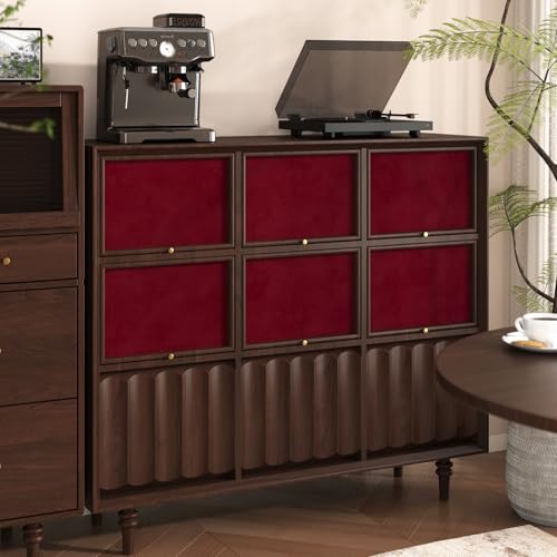 WESTICK Vintage Burgundy Red Velvet Fabric Wallpaper Self Adhesive Matte Felt Drawer Liners Peel and Stick Soft Red Flocking Velvet Contact Paper for Jewelry Gift DIY Art Crafts Cabinets 17.7" x 120" by WESTICK - Image 4