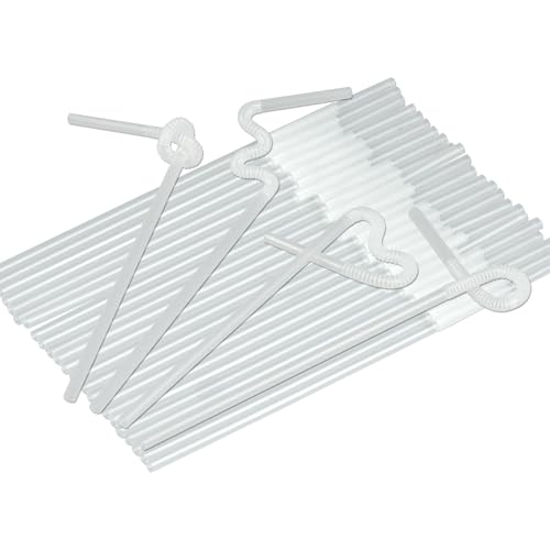 100 pitillos plásticos flexibles de 10.2 pulgadas miniatura 4