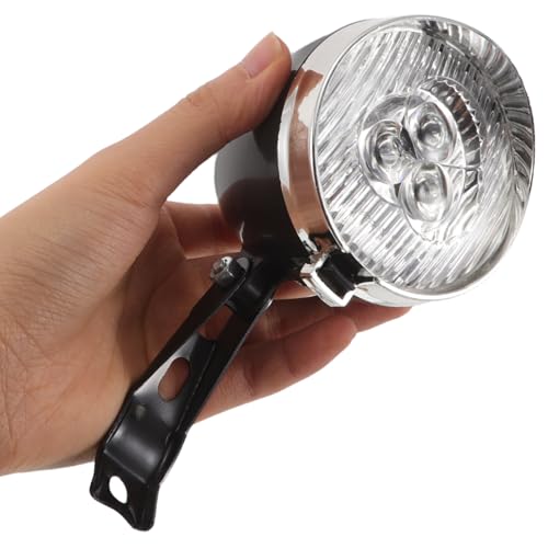 Luz LED redonda giratoria POPETPOP de seguridad para bicicleta con soporte de horquilla 4