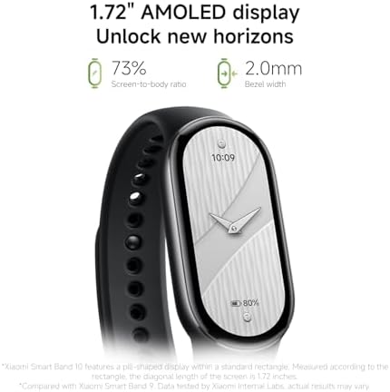 Xiaomi Mi Smart Band 10 (2025) Global Version - 1.74 inç AMOLED Ekran | 21 Gün Pil Ömrü | Dokunmatik ekran, Çoklu Spor İzleyici, Aktivite İzleyici, Kalp Hızı Monitörü | BT5.4 - (Glacier Silver) - Görsel 3