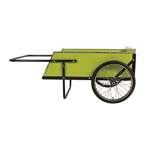 Sun Joe SJGC7 7 Cubic Foot Heavy Duty Garden + Utility Cart, Green