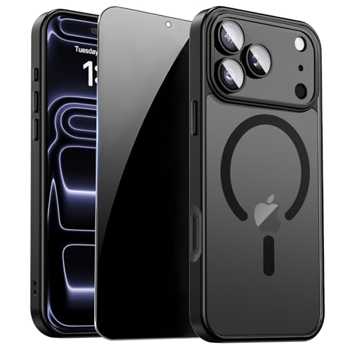 Image of for iPhone 17 Pro Max Case with Privacy Screen Protector, Black