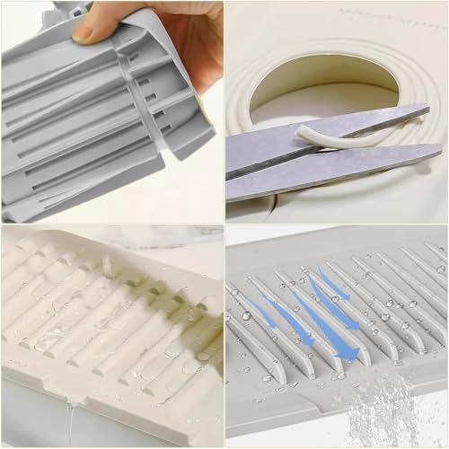 ZYEKIU 2 Piezas Escurridor Fregadero Accesorios Cocina, Alfombrilla Silicona Fregadero, Bandeja de Goteo Almohadilla de Secado de Agua para Drenaje de Grifo Cocina Encimeras de Cocina y Baño - imagen 4