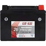 STROM: Die Motorradbatterie YTX12-BS hat 10 Ah und 180 A