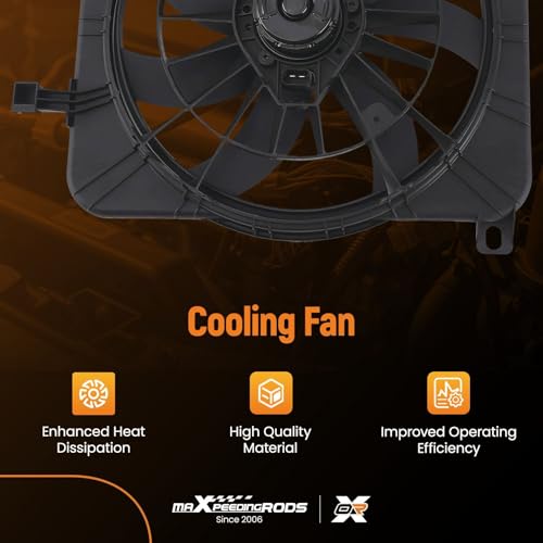 Image of maXpeedingrods Engine Radiator Cooling Fan Assembly for Chevrolet Cavalier 1995-2005, for Pontiac Sunfire 1995-2005 Replace # 12365370