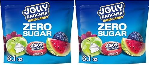 JOLLY RANCHER Zero Sugar Assorted Fruit Flavored Hard Candy Bag, 6.1 oz (Pack of 2)