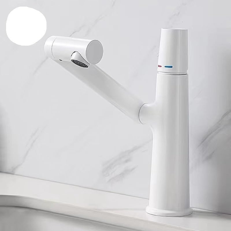 Jednootworowa bateria umywalkowa, nowoczesna bateria łazienkowa z regulacją wody zimnej i ciepłej, wykończenie w chromie, elegancka modernizacja toaletki, łatwa w montażu i konserwacji, odpowiednia