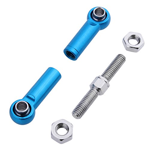 Hobbypark 6PCS Adjustable Aluminum Steering Linkage Servo Link Pull Rod Turnbuckle A959-03 Metal for WLtoys A959 A969 A979 1/18th RC Car Upgrade Parts - Thumbnail 2