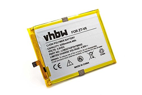 Todobarato24h bateria Compatible con Zte Blade D6, V6, X7 Li3822T43P3h786032 2200mAh (3.8V)