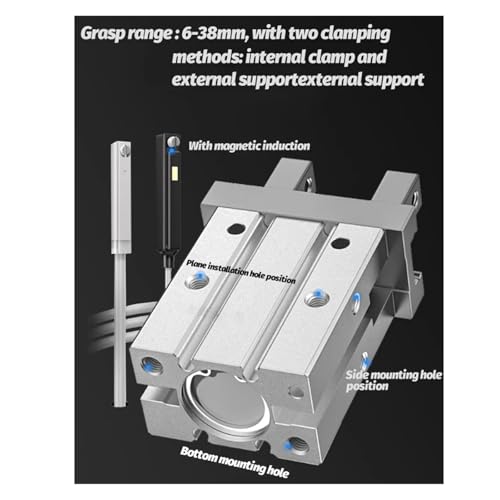 Vérin pneumatique MHZ2-16D anti-rayure à griffes silicone