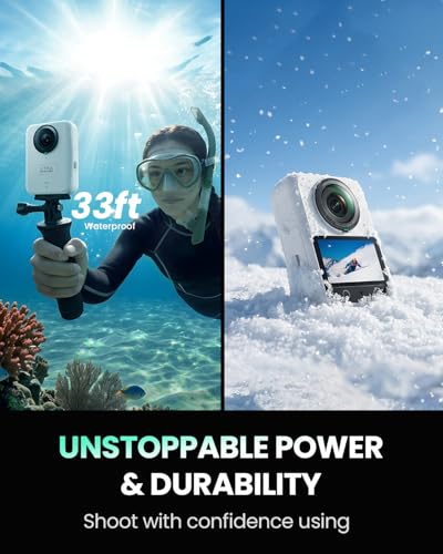 Image of Xtra Sphra360 360 Camera, 8K Panoramic Video, 1-Inch Sensor Equivalent, 100MP High Resolution, Waterproof Action Camera, 105GB Built-in Storage, Bullet Time, Broad Compatibility, Vlog | True 8k /30fps 360 Degree Video, Dual 1 Sensor-Equivalent, 100MP Panoramas, Waterproof to 10m