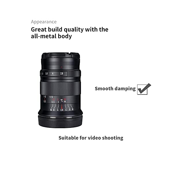 7artisans 60 mm F2.8 II Makroobjektiv APS-C Manuell fixiertes Kameraobjektiv für Fuji X-Mount Kameras – Bild 4