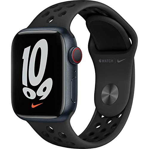 APPLE Watch Series 7 Nike GPS+Cellular 41mm in alluminio Mezzanotte - Sport Nero