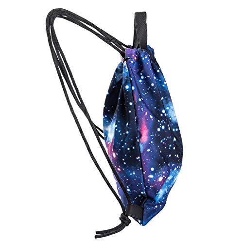 VanFn Drawstring Bags, Creative Design Gymsack, Unisex Sackpack, Casual Backpack, Sport's Equipment Bag Travel Bags (Galaxy)2