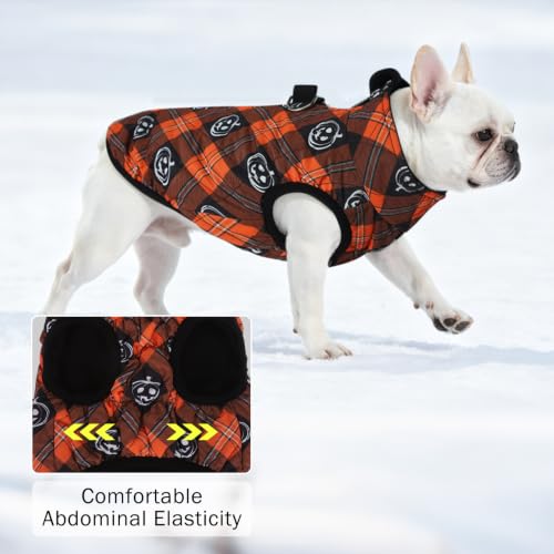 Image of SCENEREAL Halloween Winter Dog Vest Coat with Harness Built in