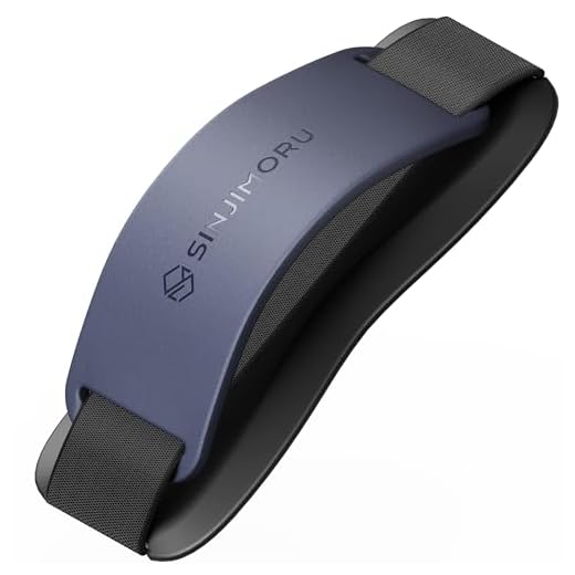 Sinjimoru Phone Grip with Silicone Band, Holder & Kickstand, Midnight Blue