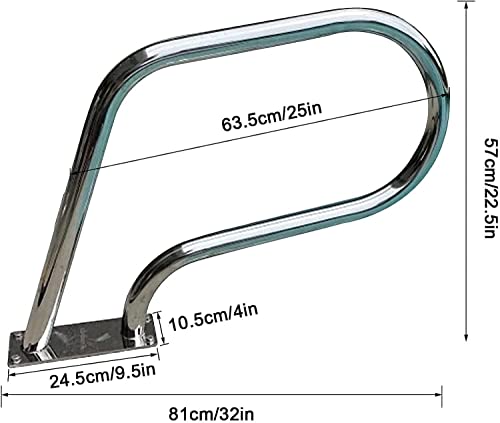 Barandal para piscina metálico de acero pulido plateado miniatura 6