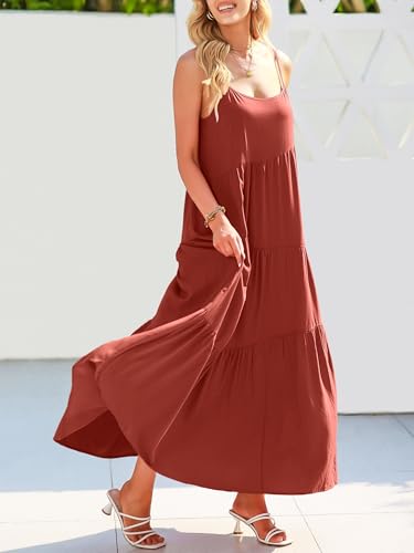 Image of ANRABESS Women Summer Casual Loose Sleeveless Sundress Spaghetti Strap Flowy Boho Linen Beach Vacation Maxi Long Dress