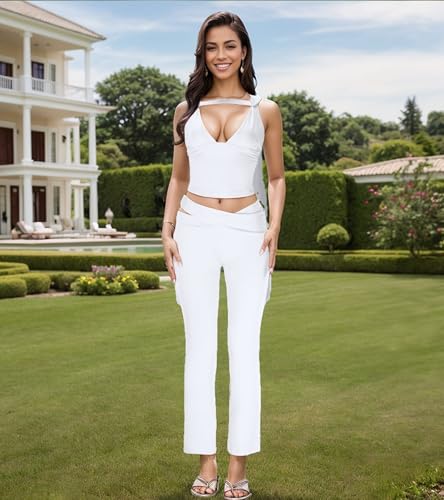 Image of Jigfar Women Sexy Elegant Bodycon Jumpsuit Going Out Romper Birthday Party Club Night Outfits