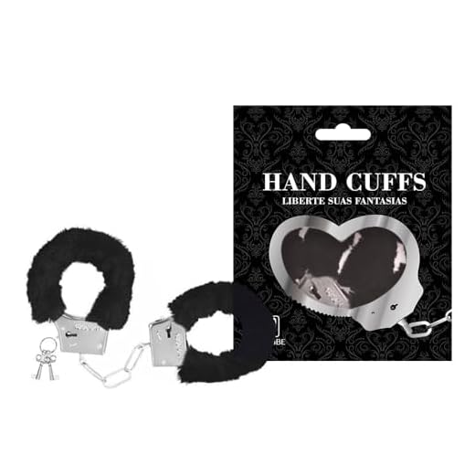 Algema Metal Fantasia Profissional Aço e Corrente Cromada Revestida em Pelúcia