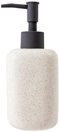 NeatBlanc Ceramic Liquid Soap & Lotion Dispenser Pump for Kitchen or Bathroom Countertops (Creamy White)