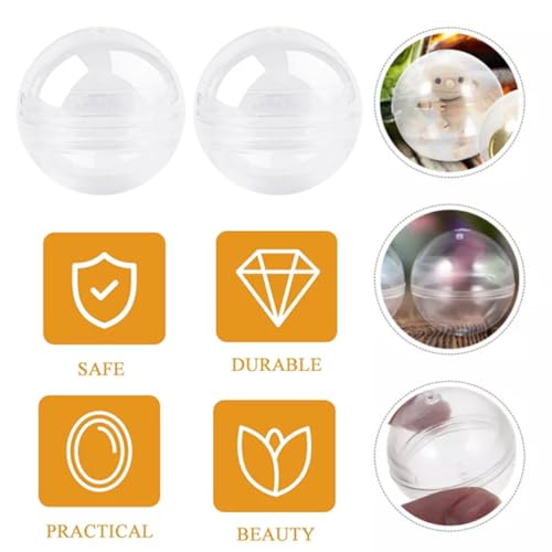 HJYDGJ 120 Stüc Transparent Kugeln Plastikkugeln Zum Befüllen Befüllbare Acrylkugeln Kunststoffkugel Transparent Bastelkugeln Kunststoff Kleine Runde Kapseln Durchsichtige Behälter