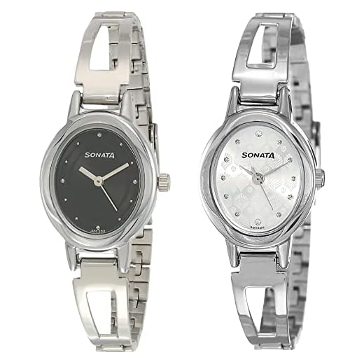 Sonata Women Stainless Steel Everyday Analog Black Dial Watch-Nl8085Sm01/Np8085Sm01 Pankh Analog Silver Dial Watch-Nl8085Sm02/Np8085Sm02, Band Color-Silver