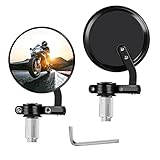 🛵【Visione chiara e ampia】Lente in vetro da 3 pollici/ 8cm, ottimizza la visuale con il grandangolo della bicicletta e per rimuovere i punti ciechi. ti offre un'alta definizione e una visione più ampia, non più guardando indietro mentre guidi.