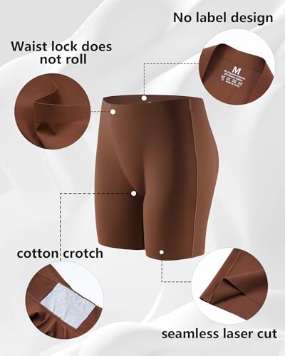 LEVAO Womens Boxer Briefs Boyshorts Seamless Underwear Pack Boy Shorts Panties for Women 6 Pack3