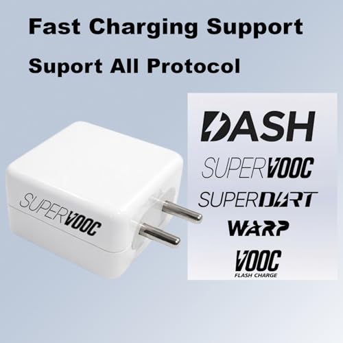 Image of One Pluss Original 80W SUPERVOOC Charger for OnePlus Nord CE4 5G Nord CE3 5G CE 3 Lite Mobiles Fast Charging OnePluss Dash /Wrap /Vooc /Super Fast Charger Adapter