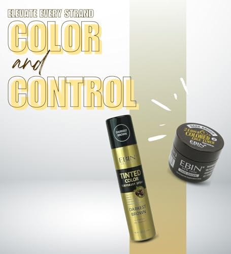 EBIN NEW YORK Ebin Edge Control Tinted Color Spray 3.38OZ Darkest Brown Set miniatura 2