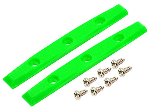 Teak Tuning Gem Edition Board Rails, Set of 2 with Screws, Emerald Green