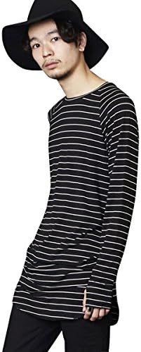 Amazon アンリラクシング Unrelaxing ロングカットソー ロングtシャツ ボーダーtシャツ ボーダーカットソーur 165 Ur 165 S ブラック Ur 165 Bk01s001 Tシャツ カットソー 通販
