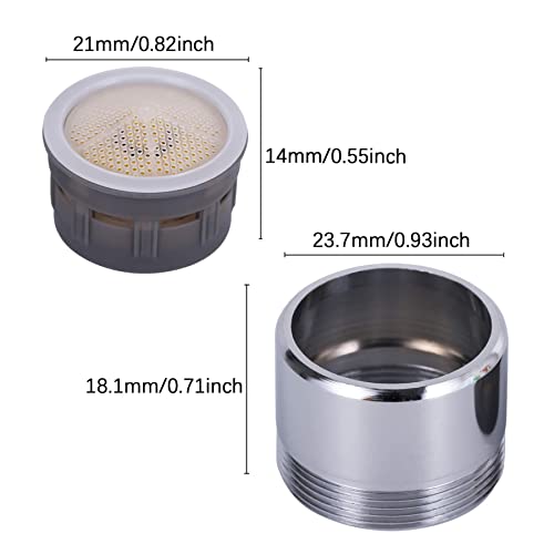 2 Pack 1.5 Gpm Sink Faucet Aerator, Male And Female Dual Thread Aerator, Regular/Standard Size, Chrome By Nidaye #TOP2