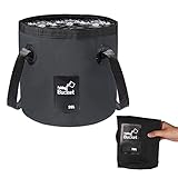 【20L Grosse Kapazität】Die Klappgröße des leichten zusammenklappbaren Eimers beträgt 5.9 * 5.9 inch, nur 400 g und ein Fassungsvermögen von 20 l. Dies reicht aus, um als Campingbeutel oder Flüssigkeitsbehälter, Waschbecken, Waschmaschine, Kleiderhalter verwendet zu werden oder Tragetasche;