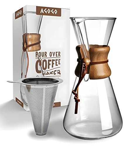 Agogo Pour Over Coffeemaker Set Classic Series With Filter 6 Cups #TOP2