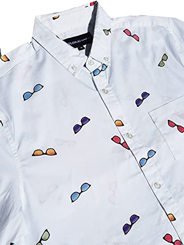 Image of Molokai Surf Button Down Slim Fit Hawaiian Short Sleeve Shirts