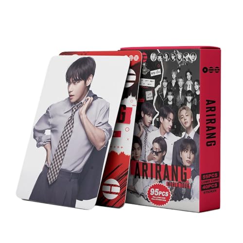 blcchidsuit 95 Pcs Photocards 2026 New 5th Album ARIRANG Merch 55 Pcs Lomo Cards and 40 Pcs Stickers