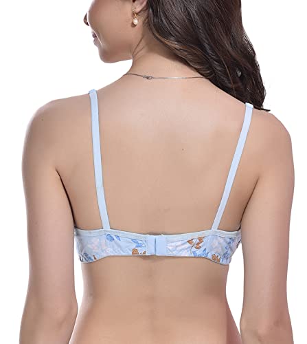 Image of FIMS - Fashion is my style Cotton Bra Non-Padded Non-Wired Bra Floral Print Bra for Women Combo Pack Girls Everyday Bra