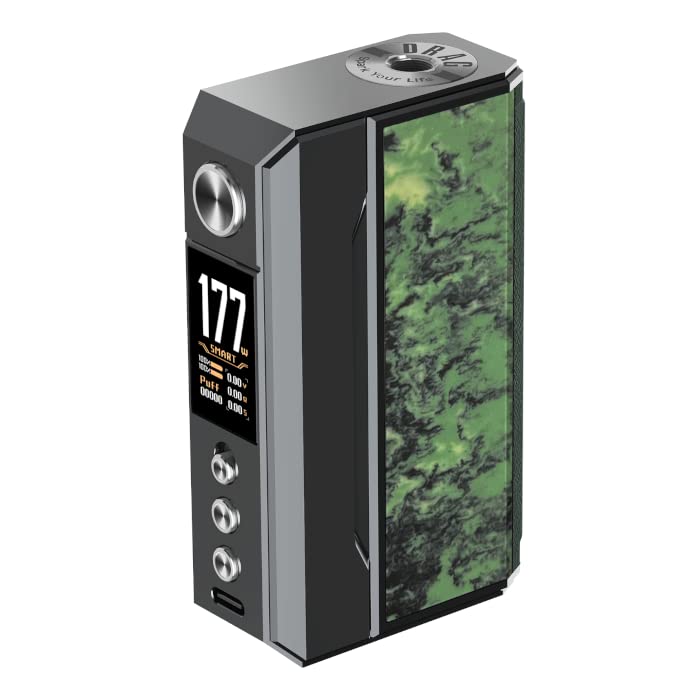 VOOPOODrag 4 MOD 177W Adjustable Airflow OLED Screen MTL/DTL Vaping Ecigarette Ecig No Nicotine 2ml Battery Sold Separately (Gun Metal & Forest Green), 1.0 count