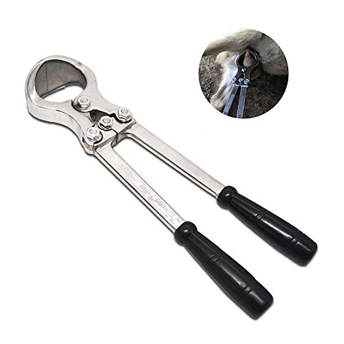 Jnzr Alicates de castración, Ganado ovino alicates de castración Acero Inoxidable Castración sin Sangre Fácil de Usar Herramienta de Equipo Animal para ovejas y Ganado