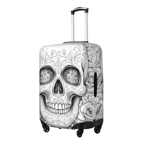 Mexican Skull Elastic Travel Luggage Cover, Washable Spandex Suitcase Protector, Anti-Scratch Fits 18-32 Inch2
