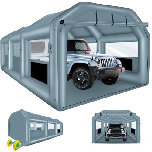 XHYCPY Inflatable Spray Booth 26x14.4x9.5 ft Portable Inflatable Paint Booth Tent with Air Filter