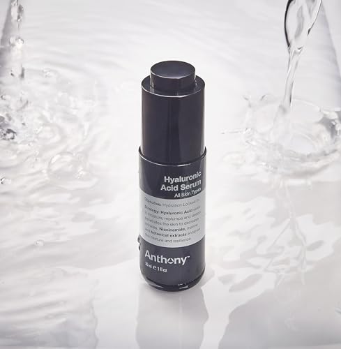 Anthony Hyaluronic Acid Serum – Hydrating Face Serum with Dual Hyaluronic Acid, Coconut Water & Niacinamide – Lightweight, Non-Greasy Formula for All Skin Types – 1 oz