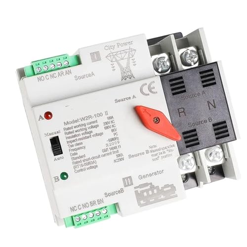 Commutateur de transfert automatique W2R 2P 220V 63A pour double alimentation électrique