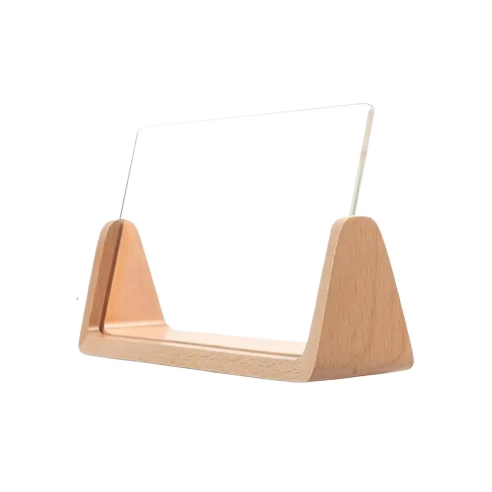 Cadre photo bois hêtre transparent forme U 13x18cm pour décoration table et maison